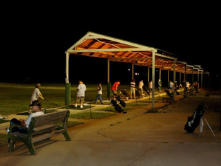 driving range at night